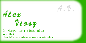 alex viosz business card